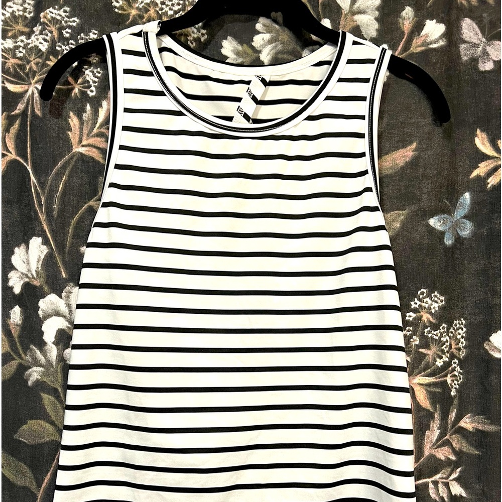 White and Black Tank Top